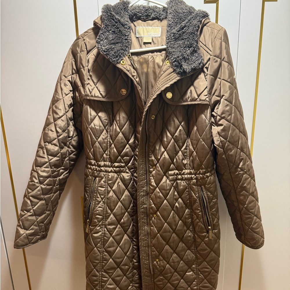 MICHAEL Michael Kors Brown Quilted Coat